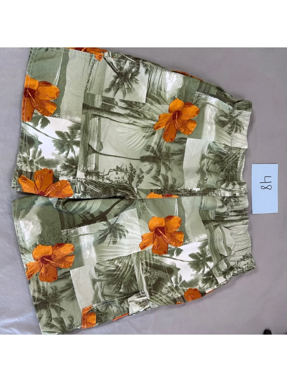 Newport Blue Men's Large Tropical Floral Swim Trunks